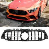 Mercedes A Class W177 2018+ - Front Grill Pan Americana GT - R Style in Gloss Black