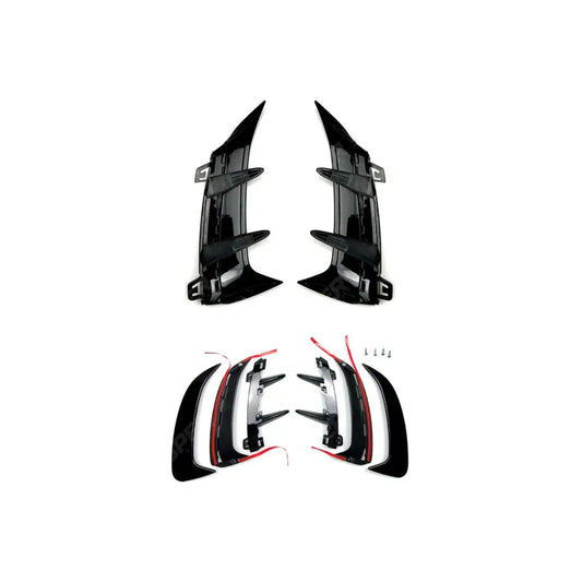 Mercedes A Class W177 2019+ Rear Bumper Vents In Gloss Black