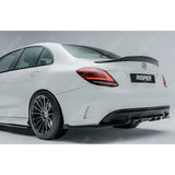 Mercedes C-Class W205 2014-2019 PSM Style Ducktail Spoiler In Gloss Black Spoiler