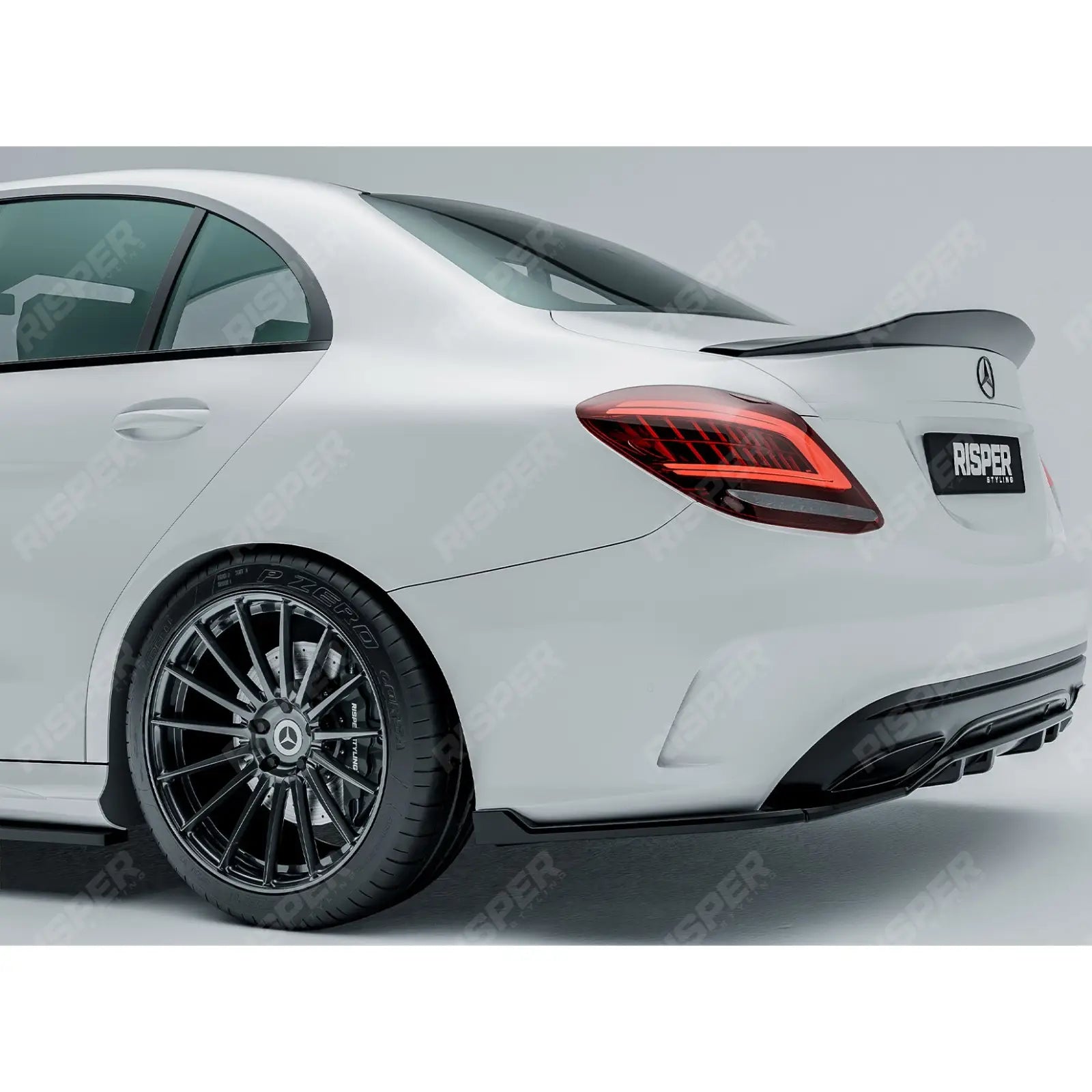 Mercedes C-Class W205 2014-2019 PSM Style Ducktail Spoiler In Gloss Black Spoiler