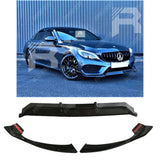 Mercedes C - Class W205 2015 - 2018 'C63S Brabus Style' Front Splitter Lip In Gloss Black