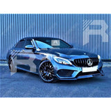 Mercedes C - Class W205 2015 - 2018 'C63S Brabus Style' Front Splitter Lip In Gloss Black