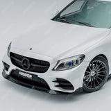 Mercedes C-Class W205 2019-2022 Facelift ’C63S Brabus Style’ Front Splitter Lip - Gloss Black Front Splitter