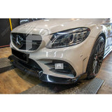 Mercedes C - Class W205 2019 - 2022 Facelift 'C63S Brabus Style' Front Splitter Lip - Gloss Black