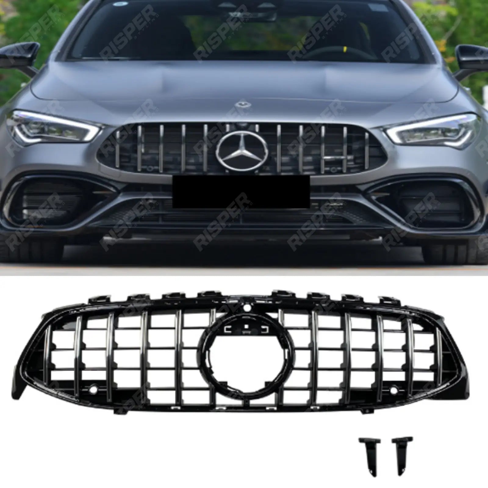 Mercedes CLA C118 2020+ GT Grill In Full Gloss Black Grilles