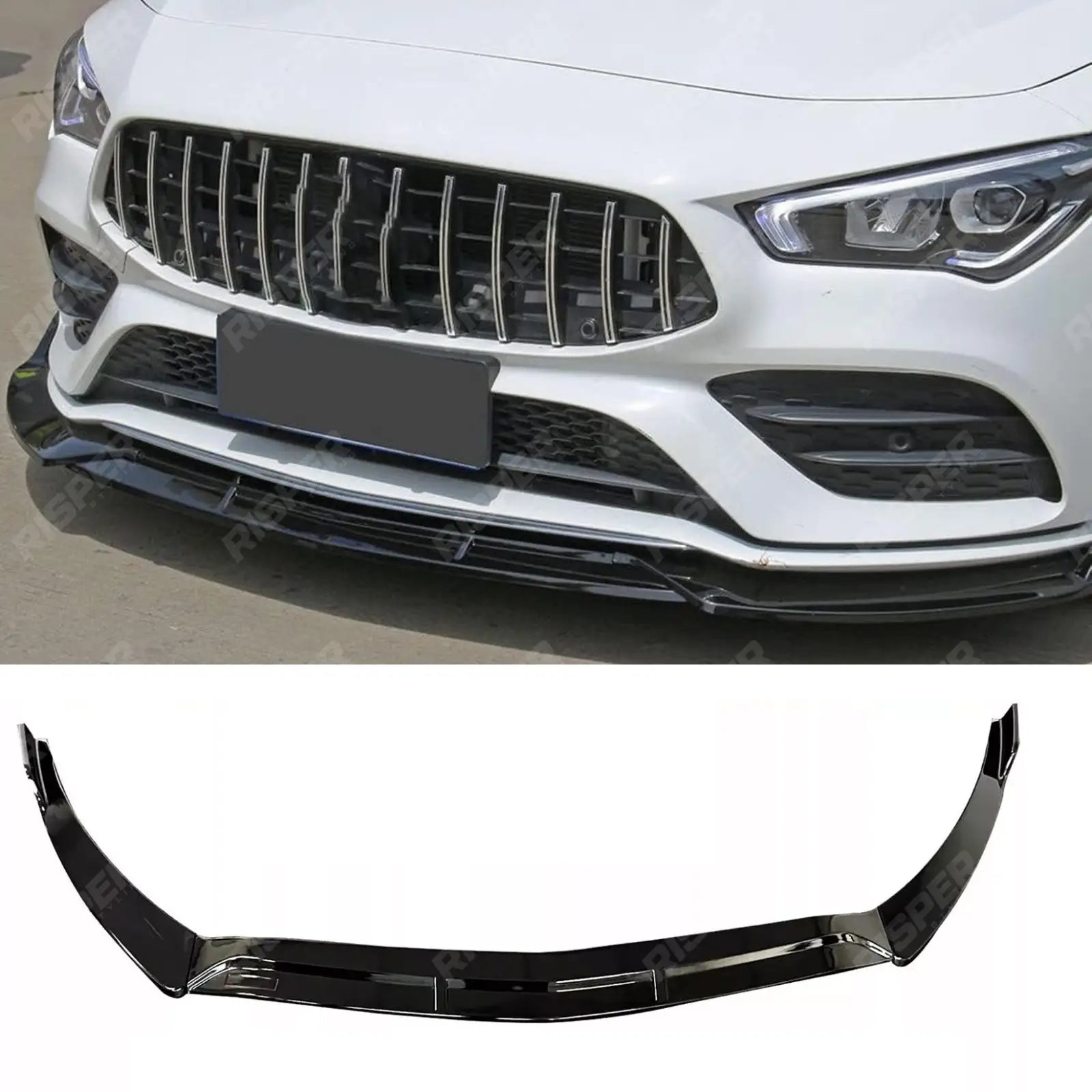 Mercedes CLA W118 2020+ Gloss Black ’CLA45S AMG Style’ Front Splitter Lip Front Splitter
