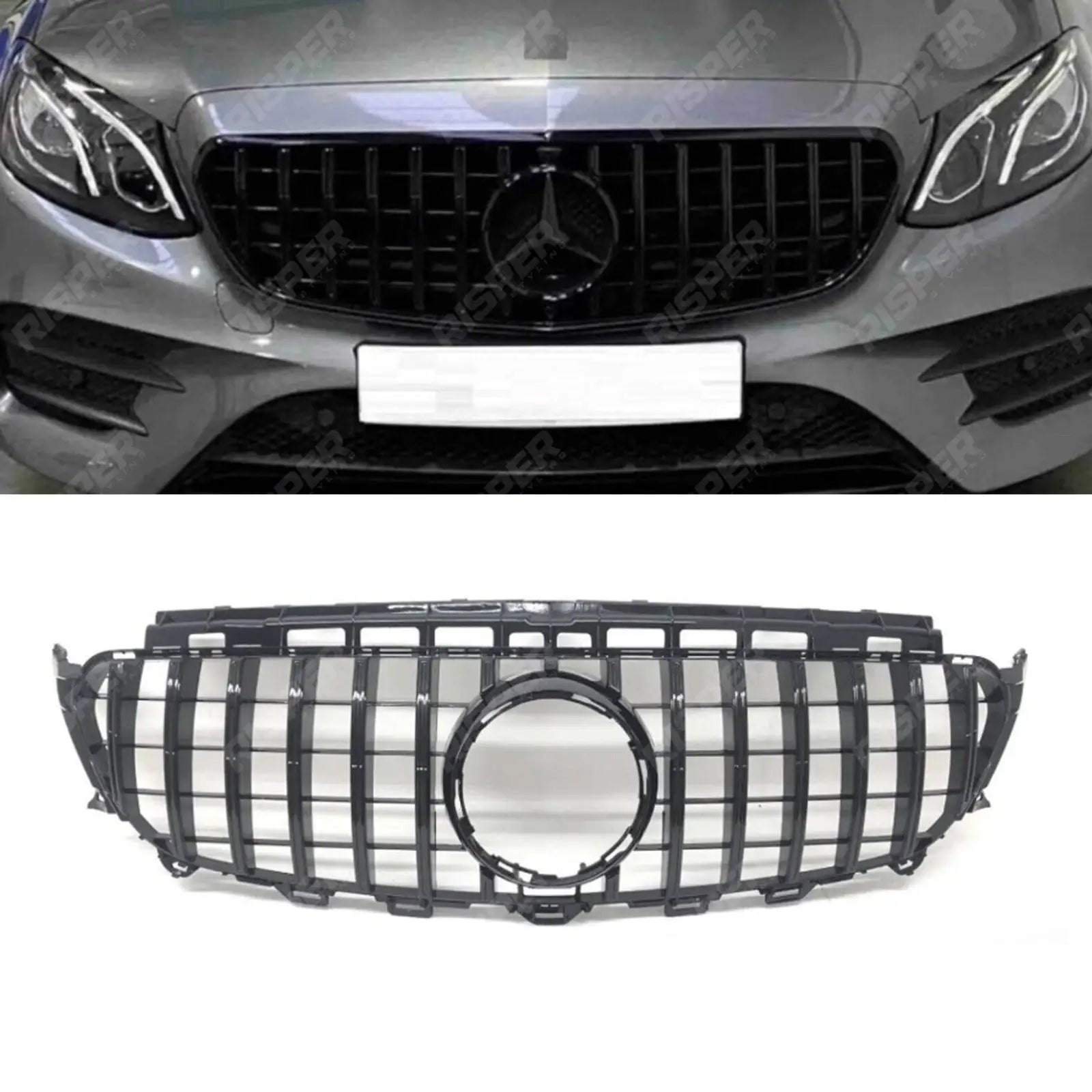 Mercedes E - Class W213 17 - 20 - Gloss Black GT Panamericana Grill