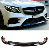Mercedes E Class W213 2020+ - Gloss Black ’Brabus Style’ Front Splitter Lip Front Splitter
