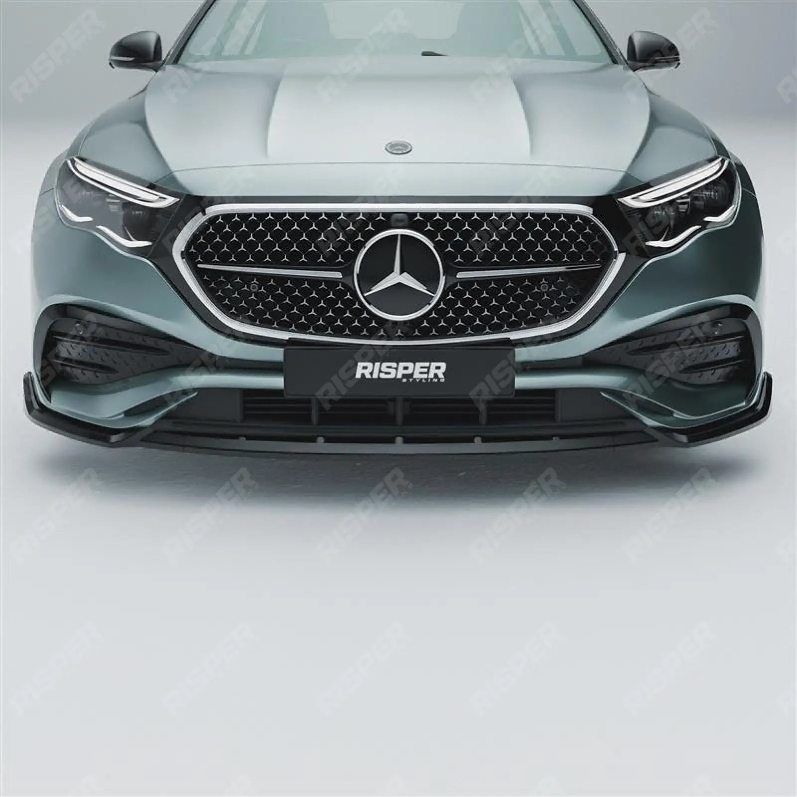 Mercedes E Class W214 2024+ Front Splitter Lip In Gloss Black Front Splitter