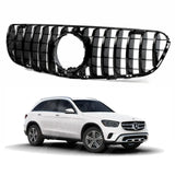 Mercedes Glc X253 2015 - 2019 Panamericana Gt Style Upgrade Front Grill - Gloss Black Grilles