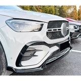 Mercedes GLE W167 C167 2024+ AMG Line Facelift Front Splitter In Gloss Black Front Splitter