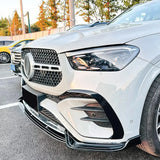 Mercedes GLE W167 C167 2024+ AMG Line Facelift Front Splitter In Gloss Black Front Splitter