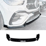 Mercedes GLE W167 C167 2024+ AMG Line Facelift Front Splitter In Gloss Black Front Splitter