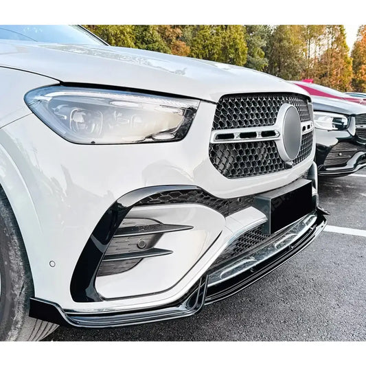 Mercedes GLE W167 C167 2024+ AMG Line Facelift Front Splitter In Gloss Black Front Splitter