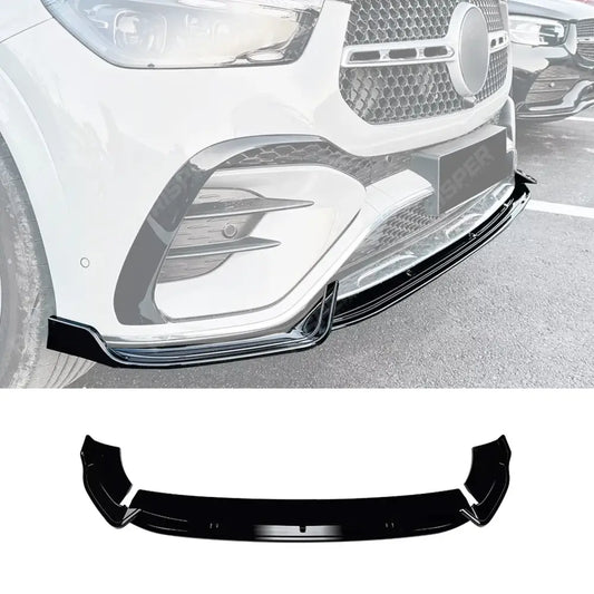 Mercedes GLE W167 C167 2024+ AMG Line Facelift Front Splitter In Gloss Black Front Splitter