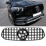 Mercedes GLE X167 2019+ - All Black Panamericana GT - R Style Front Grill