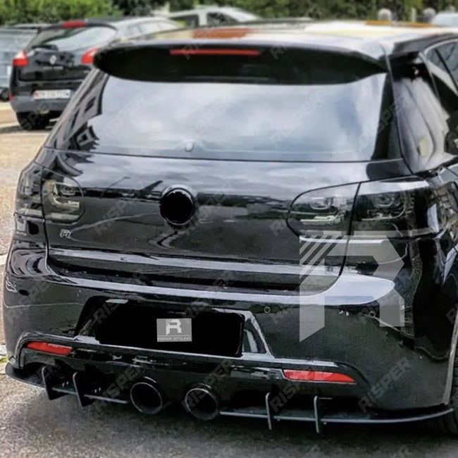 Rear Blade Diffuser in Gloss Black For Volkswagen Golf MK6 2008-2013 Secondary image