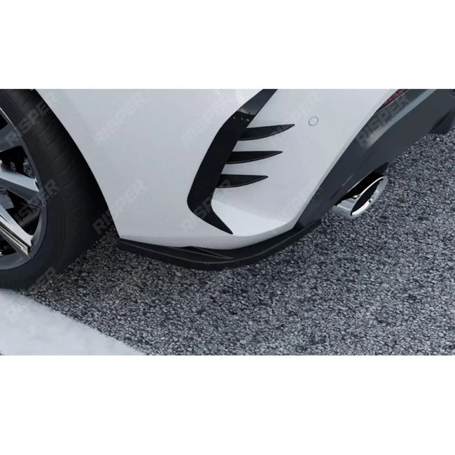REAR BUMPER CORNER SPLITTERS IN GLOSS BLACK For BMW 1 SERIES F40 M SPORT 2019-2024 Secondary image