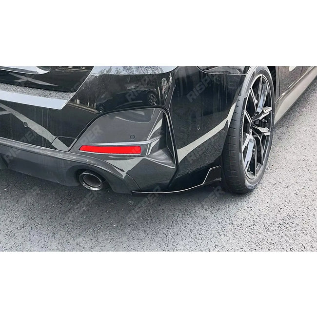 REAR BUMPER CORNER SPLITTERS IN GLOSS BLACK For BMW 4 SERIES GRAND COUPE G26 2020+ Secondary image