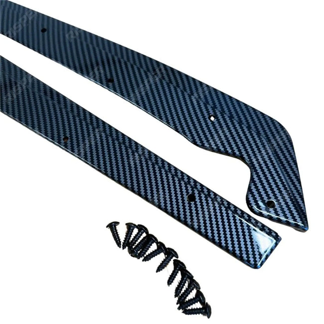 Rear Bumper Splitters In Carbon Look For BMW 5 Series G30 G38 M Sport 2017-2024 Pre Lci Secondary image