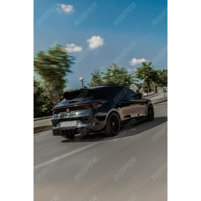 Rear Diffuser & Side Splitters In Gloss Black Cupra Leon 2020-2024 Secondary image