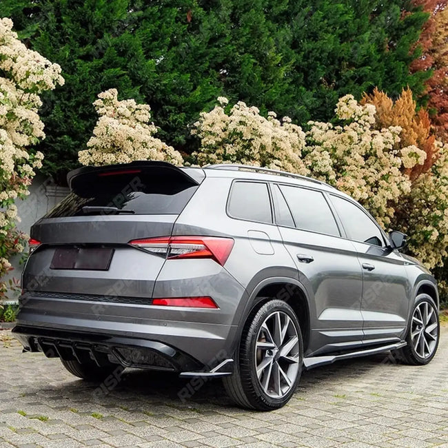 Rear Diffuser With Rear Side Splitters For Skoda Kodiaq Sportline Mk1 Facelift 2021-2023 Secondary image