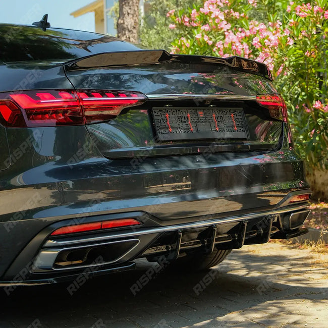 Rear Side Splitters In Gloss Black For Audi A4 B9 Facelift 2019-2024 Secondary image