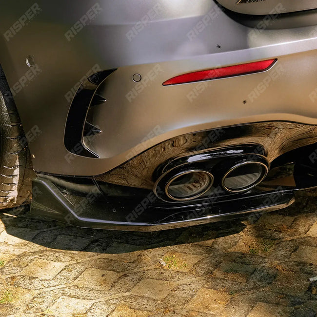 Rear Side Splitters in Gloss Black For Mercedes A45 W177 2019-2023 - & Facelift 2023 on Secondary image