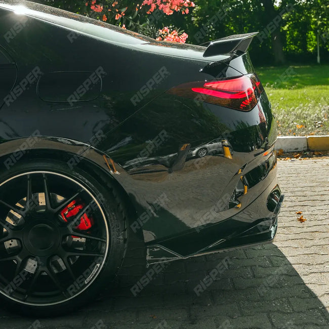 Rear Side Splitters in Gloss Black For Mercedes Cla45 C118 2019-2023 Secondary image