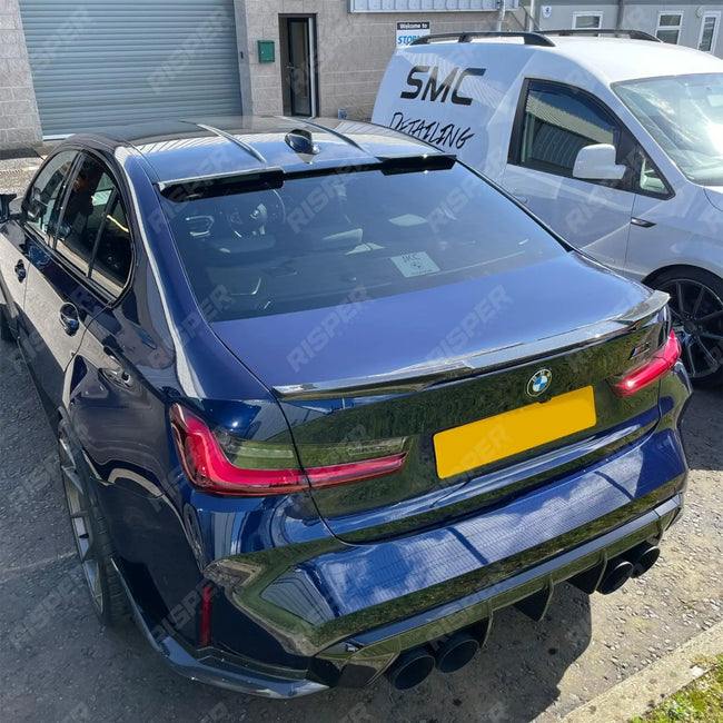 Rear Upper Window Spoiler In Gloss Black For BMW 3 Series G20 M3 G80 2018+ Secondary image