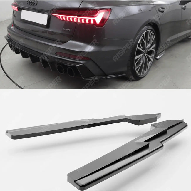 Rear Valance & Rear Side Splitters For Audi S6 C8 (Sedan-Avant) 2019+ - Audi A6 C8 S-Line (Sedan-Avant) 2019+ Secondary image