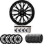 Ridge KN12 Satin Black 6X120 20 Inch Alloys With Tyre & TPMS Package 245/40/20 - Alloys