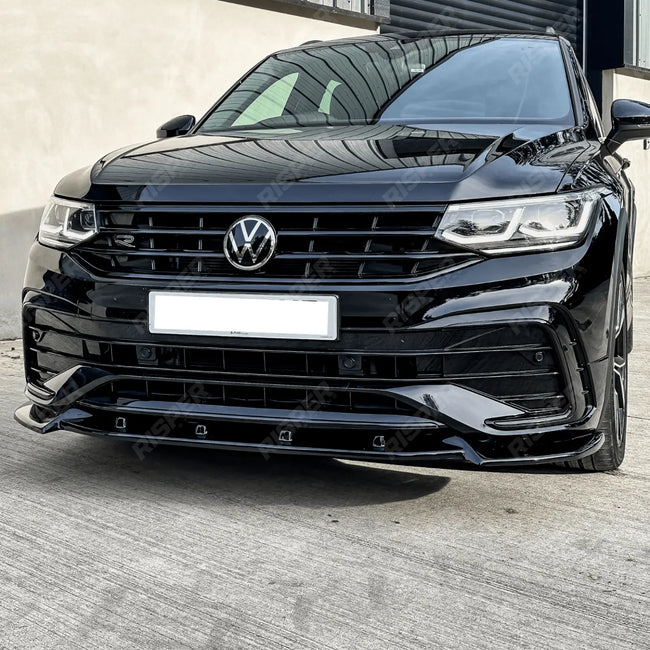 Risper Front Splitter Gloss Black For Volkswagen Tiguan MK2 R / R-Line 2020+ Secondary image