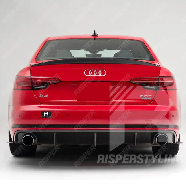 S4 Style Rear Spoiler In Gloss Black For Audi A4 B9 2016-2019 Secondary image