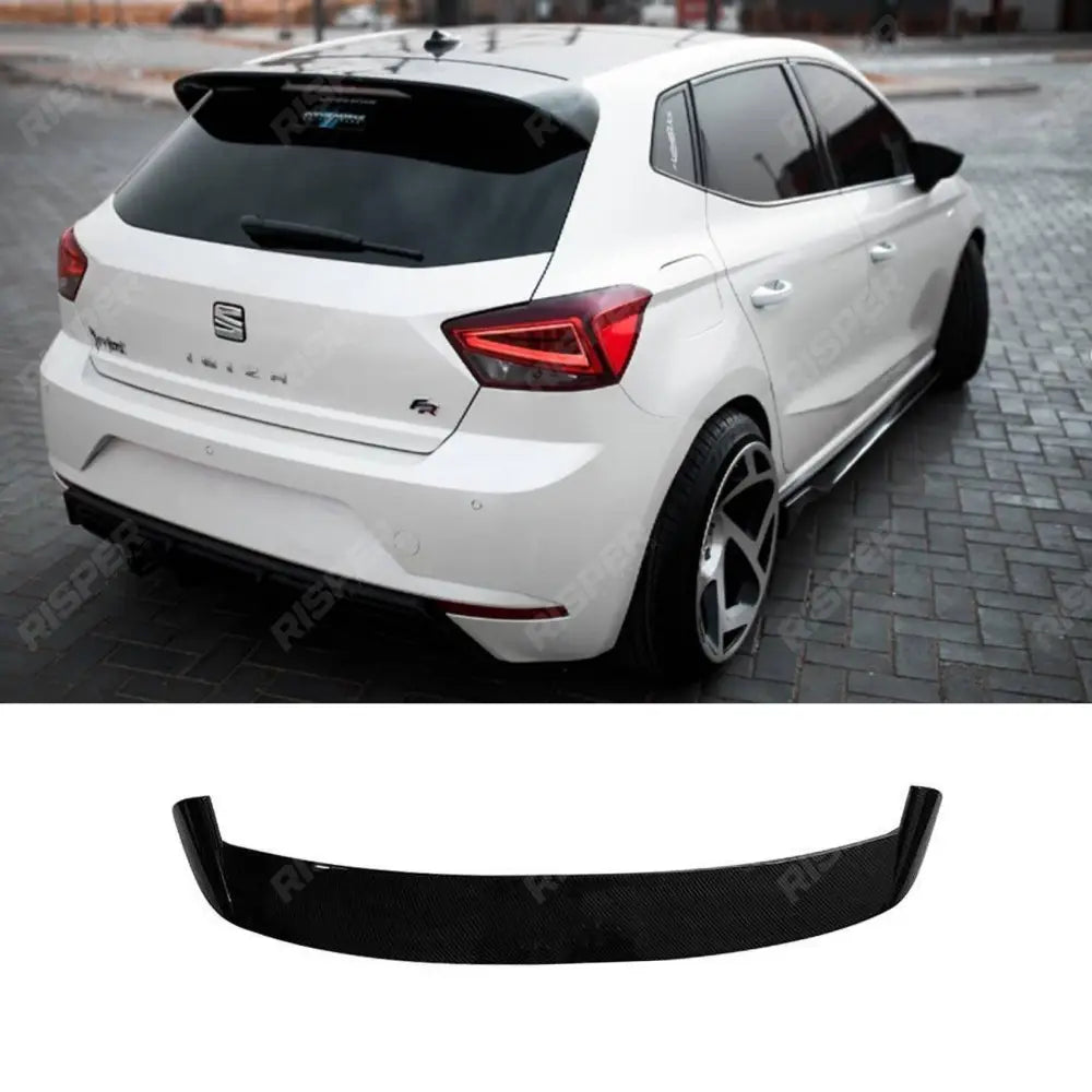 Seat Ibiza 5dr Mk5 6f 2017 - 2022 'cupra Look' Rear Spoiler In Gloss Black