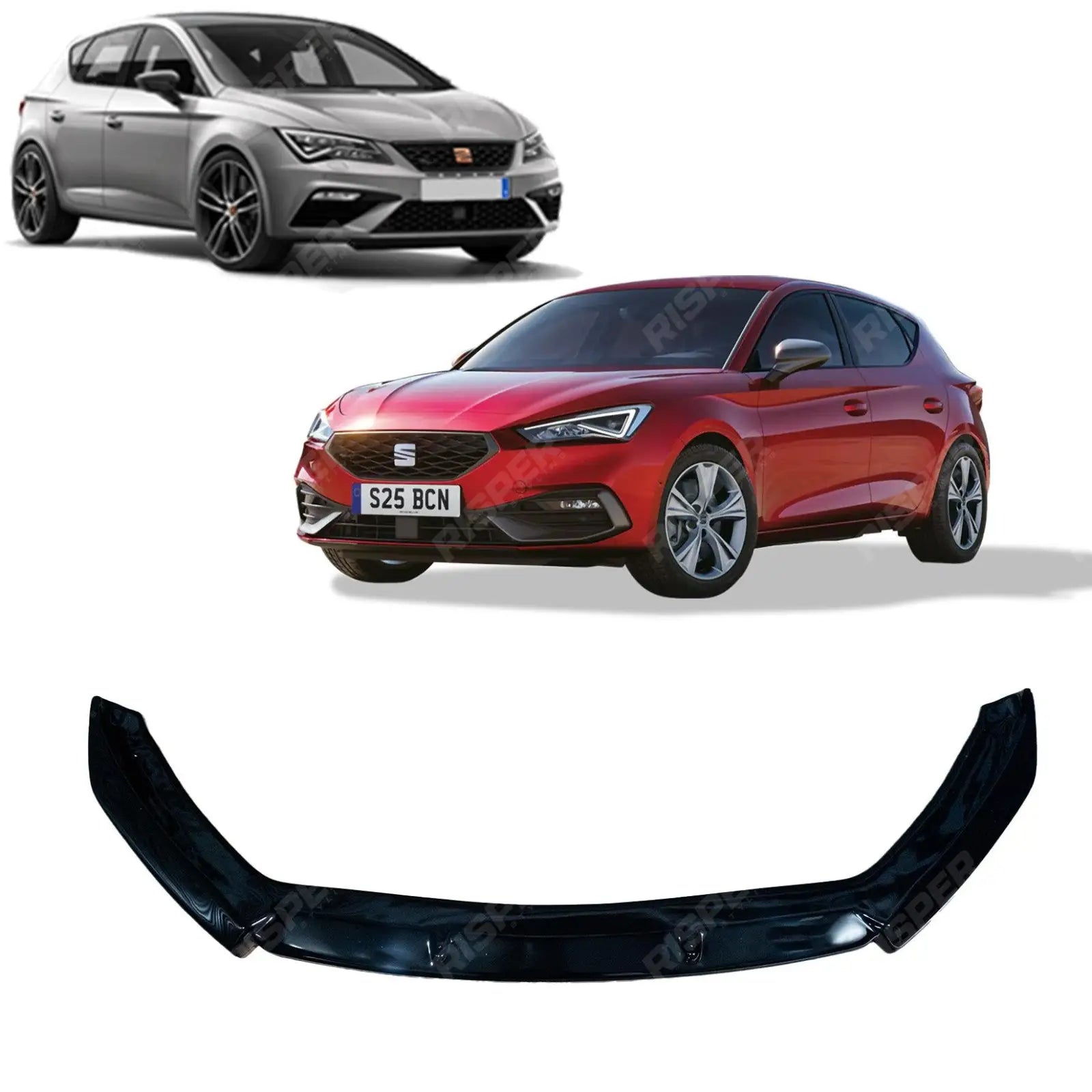 Seat Leon Fr Mk3 / Cupra Mk3 2017 - 2019 - Risper Front Splitter In Gloss Black