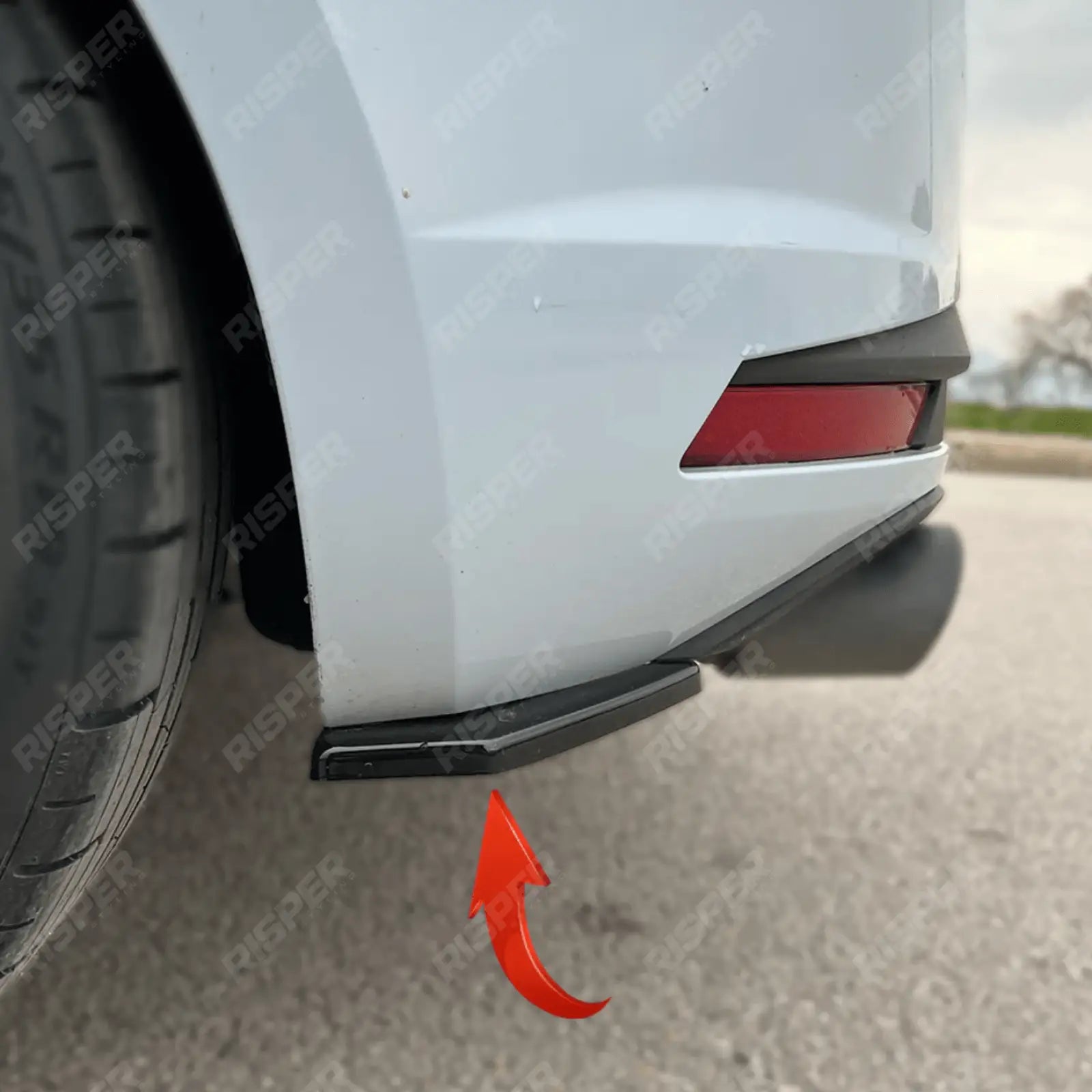 Seat Leon Mk3 Fr / Cupra 2012 - 2016 Risper Bumper Corner Splitters In Gloss Black