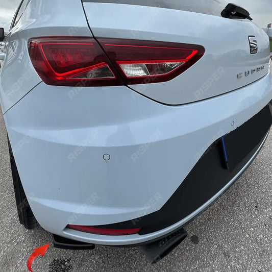 Seat Leon Mk3 Fr / Cupra 2012 - 2016 Risper Bumper Corner Splitters In Gloss Black
