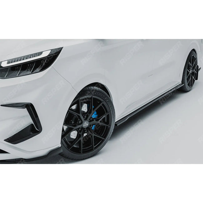 SWB Side Skirt Splitters V2 In Gloss Black For Ford Transit Custom MK2 2024 on Secondary image