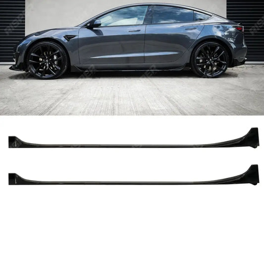 Tesla Model 3 2018 - 2023 Side Skirts Pair In Gloss Black