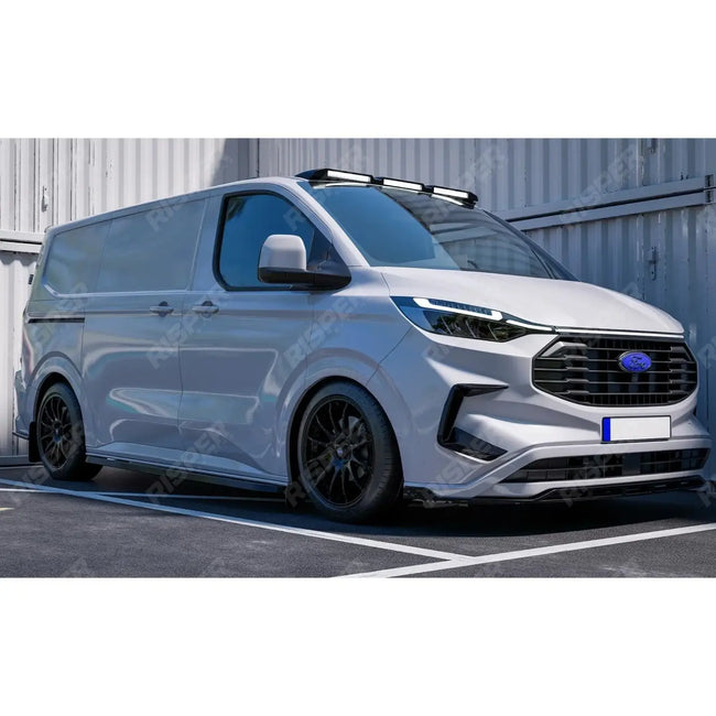 Trapezoid Side Bars SWB In Gloss Black For Ford Transit Custom MK2 2024 On Secondary image
