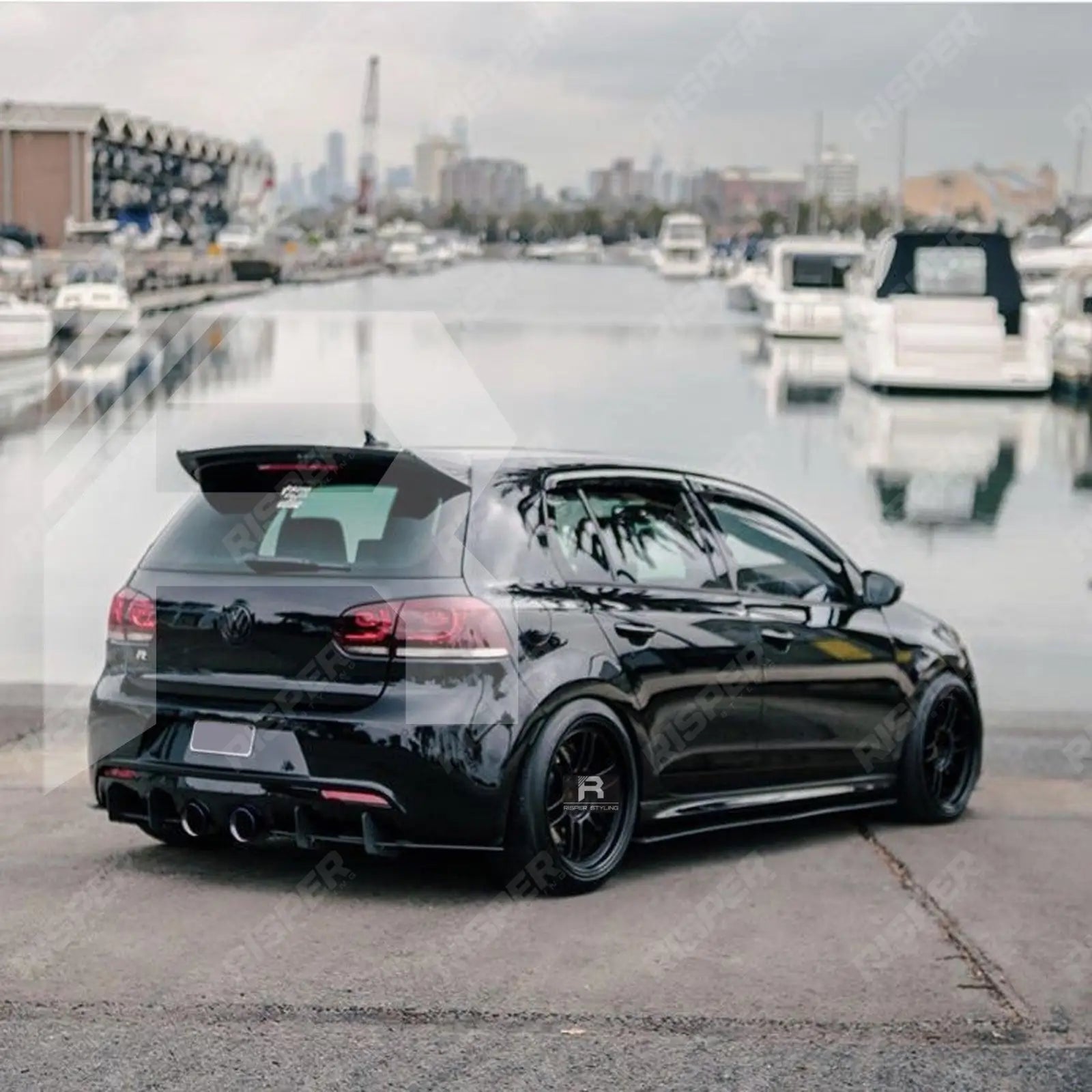 Volkswagen Golf MK6 GTI/R20 2008 - 2013 - Osir Style Rear Spoiler in Gloss Black