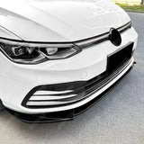VOLKSWAGEN GOLF MK8 2020-2023 STANDARD (STYLE/LIFE) FRONT SPLITTER IN GLOSS BLACK Front Splitter