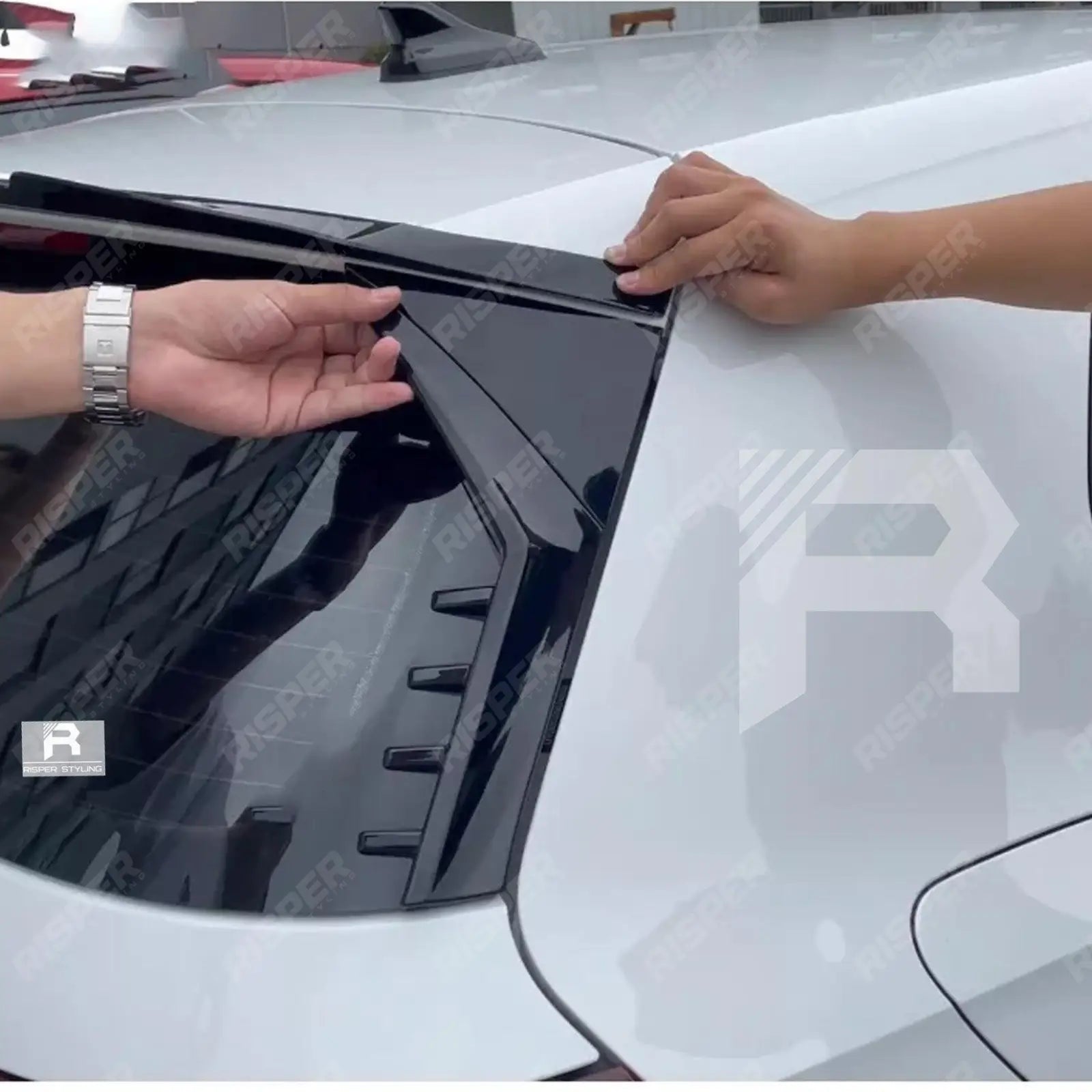 Volkswagen Golf MK8 2020+ - Gloss Black Rear Window Blade Wings