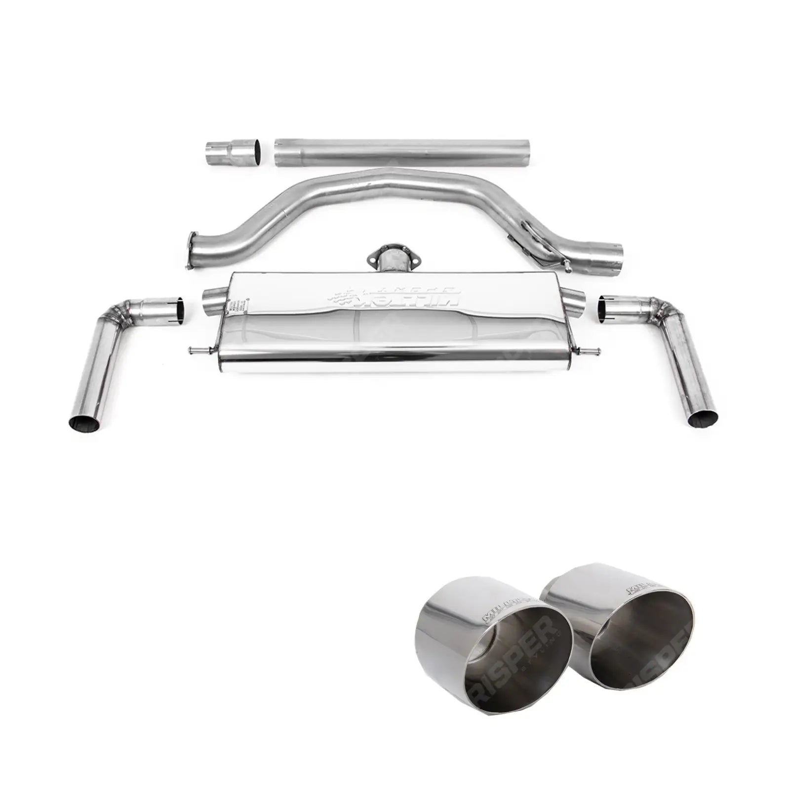 Volkswagen Golf MK8.5 GTi 2024+ 265ps) Milltek Sport OPF Back Exhaust System Resonated EC Approved - Polished Tips