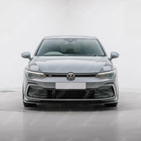 Volkswagen Golf MK8 GTI/GTD/R/R Line 2020+ - Gloss Black 3 - Piece Front Splitter V1
