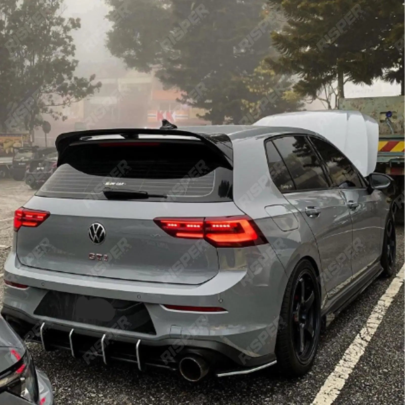 Volkswagen Golf MK8 R/R - Line/GTI 2020+ - Club Sport CS Style Rear Spoiler in Gloss Black