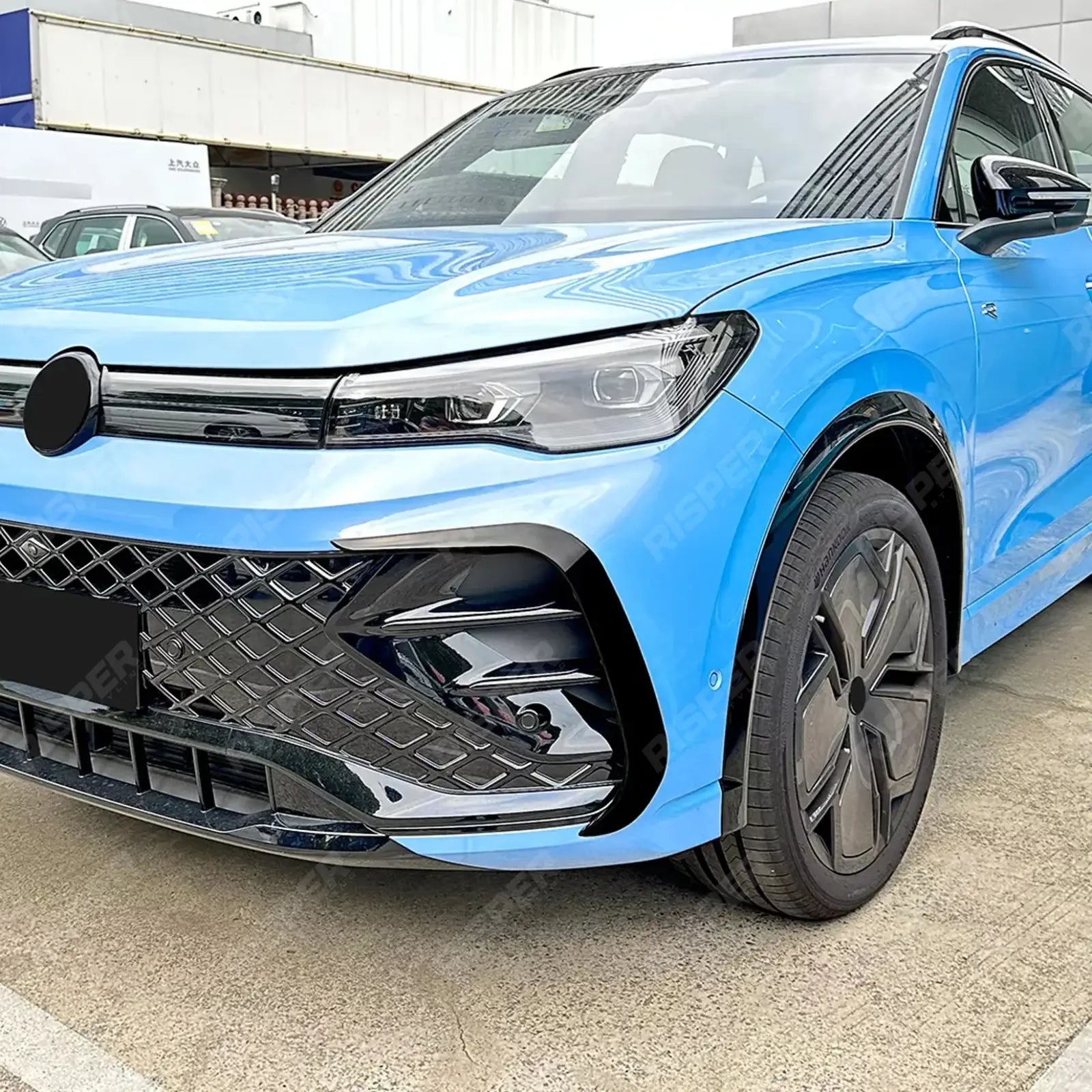 Volkswagen Tiguan MK3 2024+ R Line Front Canards In Gloss Black Body Trims