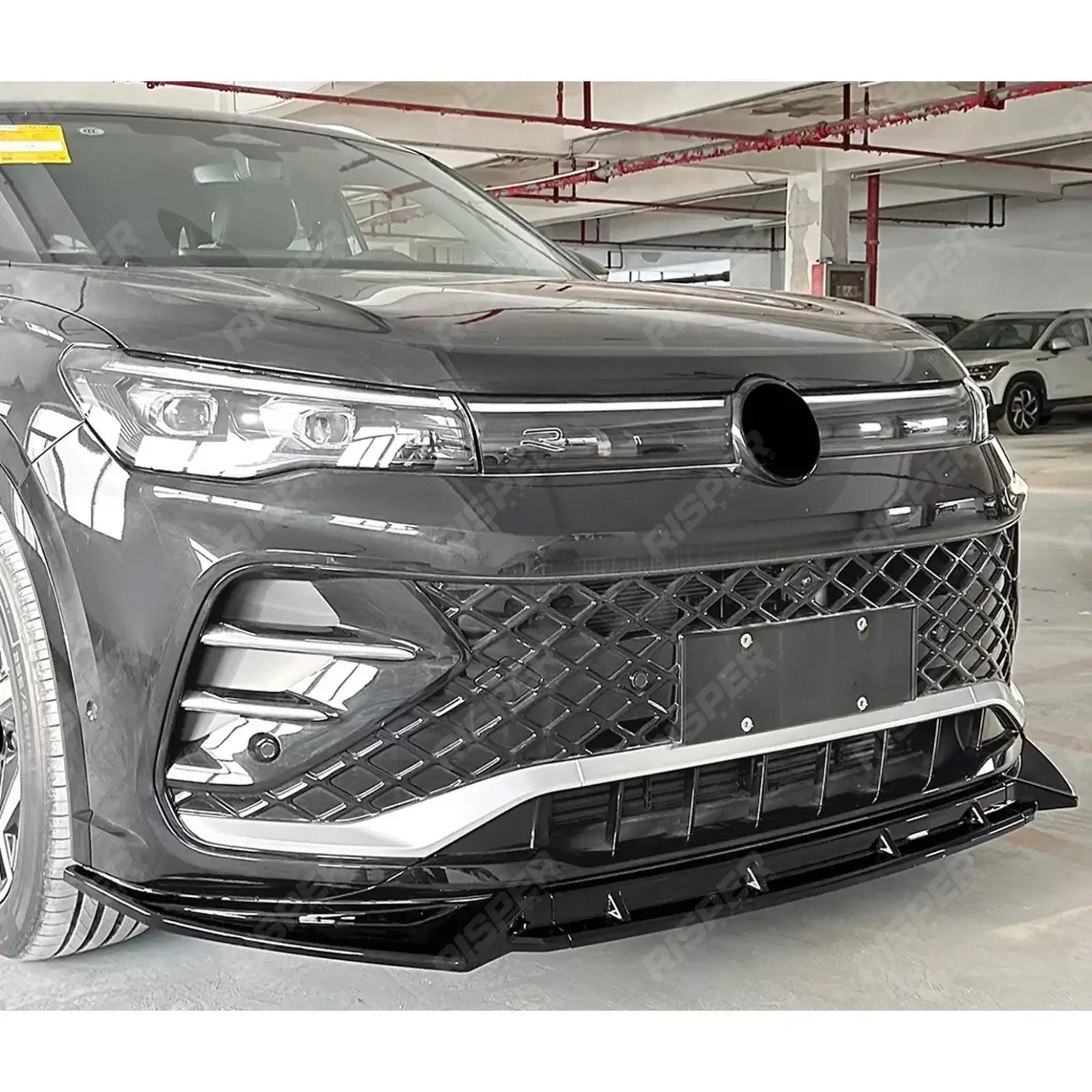 Volkswagen Tiguan MK3 2024+ R Line Front Splitter In Gloss Black Front Splitter