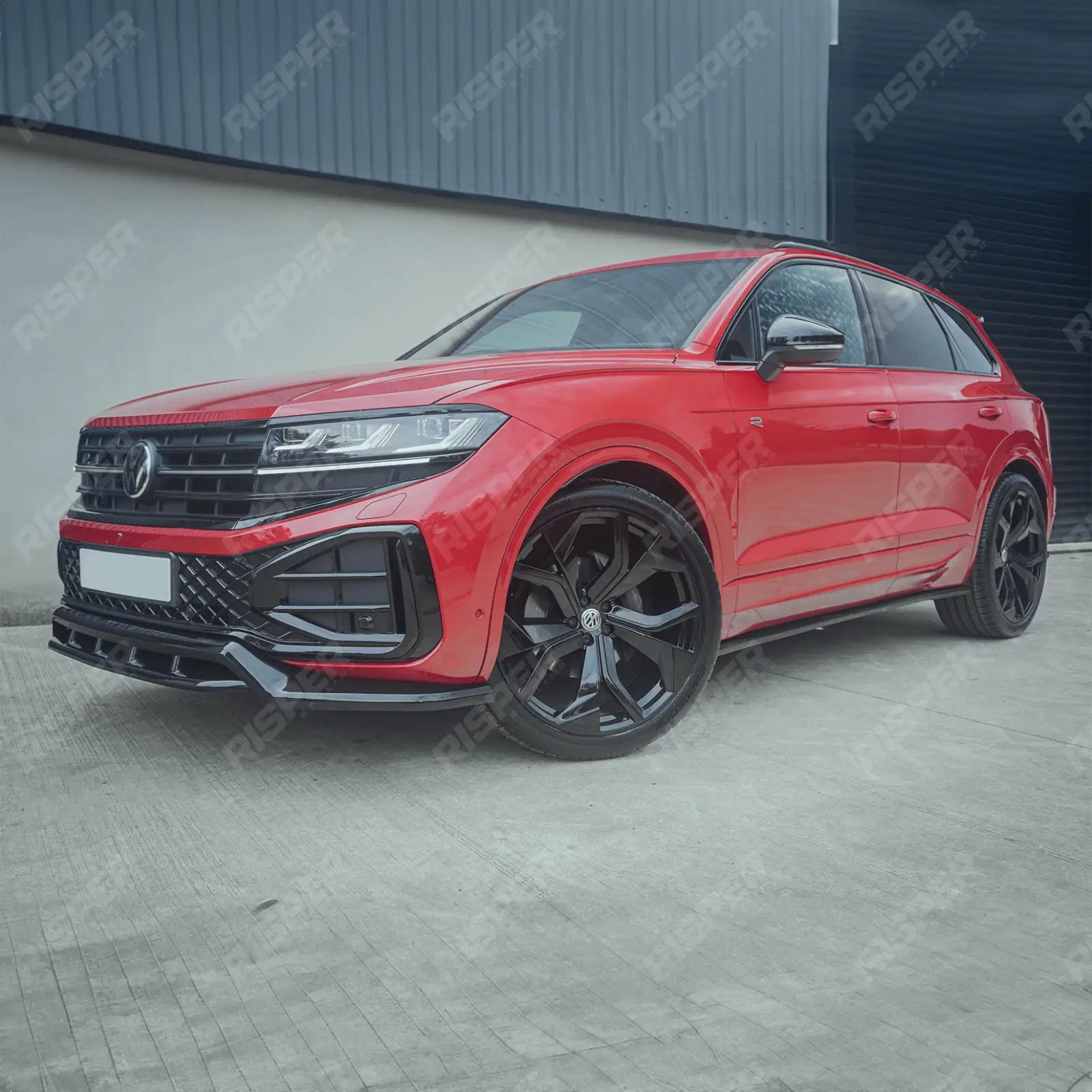 Volkswagen Touareg MK3 Facelift R Line 2023+ Front Splitter In Gloss Black